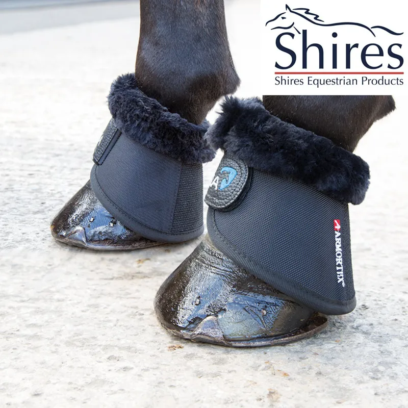 Shires Arma Fur Trimmed Over Reach Boots - Black
